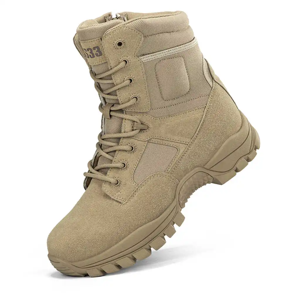 Luxury Lifestyle Goods - Nonslip Genuine Leather Hiking Boots Designer